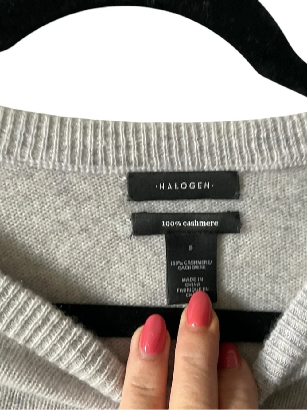 Halogen 100% Cashmere Gray Sweater Size S Soft Knit Crewneck Pullover - Picture 2 of 5